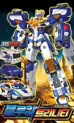 Metal Cardbot S BLUE COP TRINITY Police Car Armor Bus Transforming Robot 2024