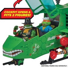 PRESALE TMNT x G.I. Joe Mashups Turtle-Fly Copter Roadblock-Wild Bill x Raphael