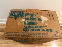 GI Joe 1966 Sea Sled & Frogman With Accessories, Cave & Box As Is Untested