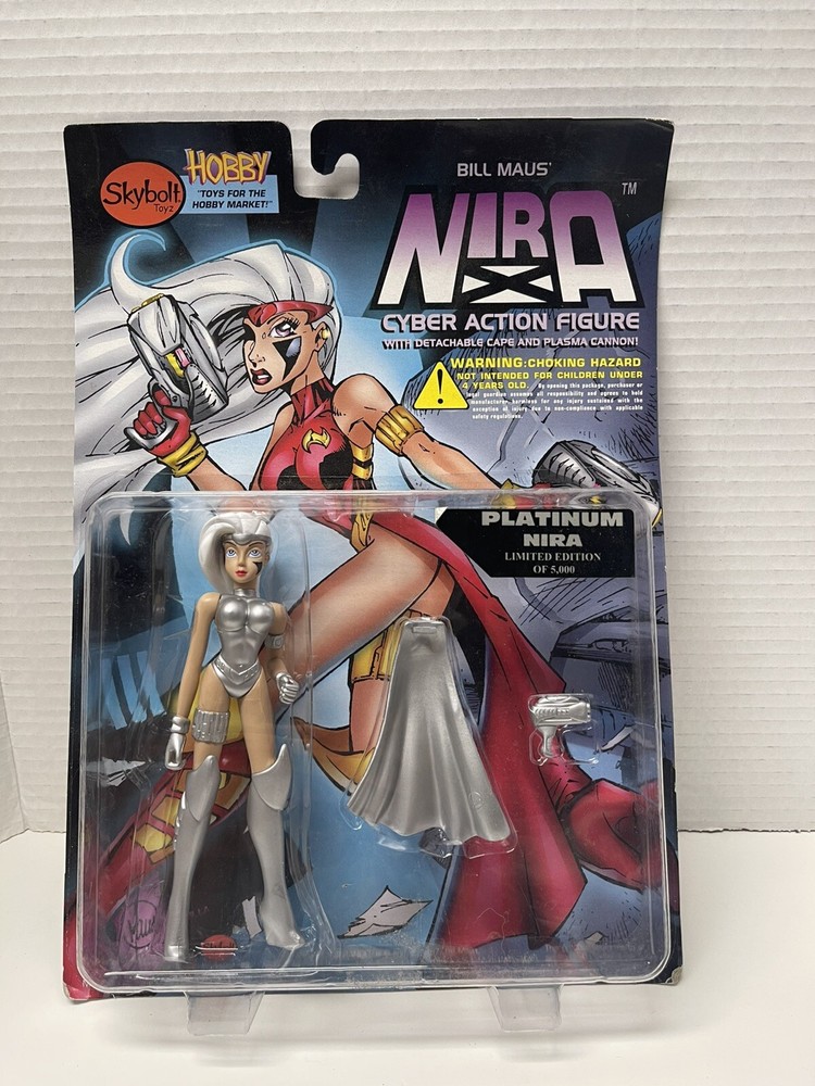 1997 Bill Maus’ Nira Cyber Action Figure 6″ Platinum Limited Edition Skybolt Toy