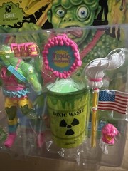 Super7 Toxic Crusaders Toxie Action Figure Glow in Dark w/ Flag Barrel