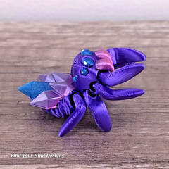 Crystal Spider 3D Printed Articulated Flexi Fidget Toy Gift – 2″ Long