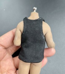 1/12 scale BLACK Tank Top For 6″ Male Figure Body Doll TBLeague PHICEN TM02A