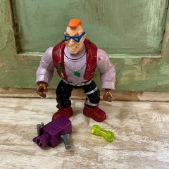 Vintage 1992 TMNT Mutatin’ Bebop Figure w Camera Shell Drill & Ooze Playmates