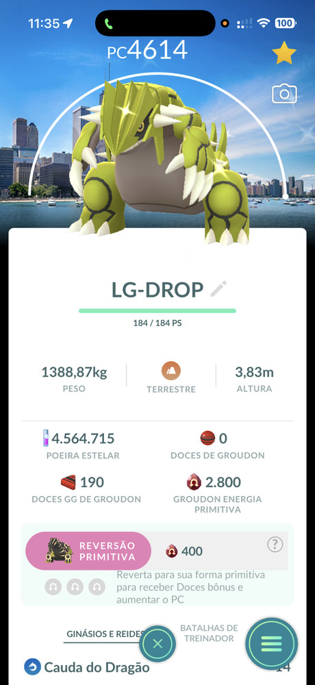 Shiny Groudon Level 50 Background Chicago GO Fest 3 Moves Trade 20-1M