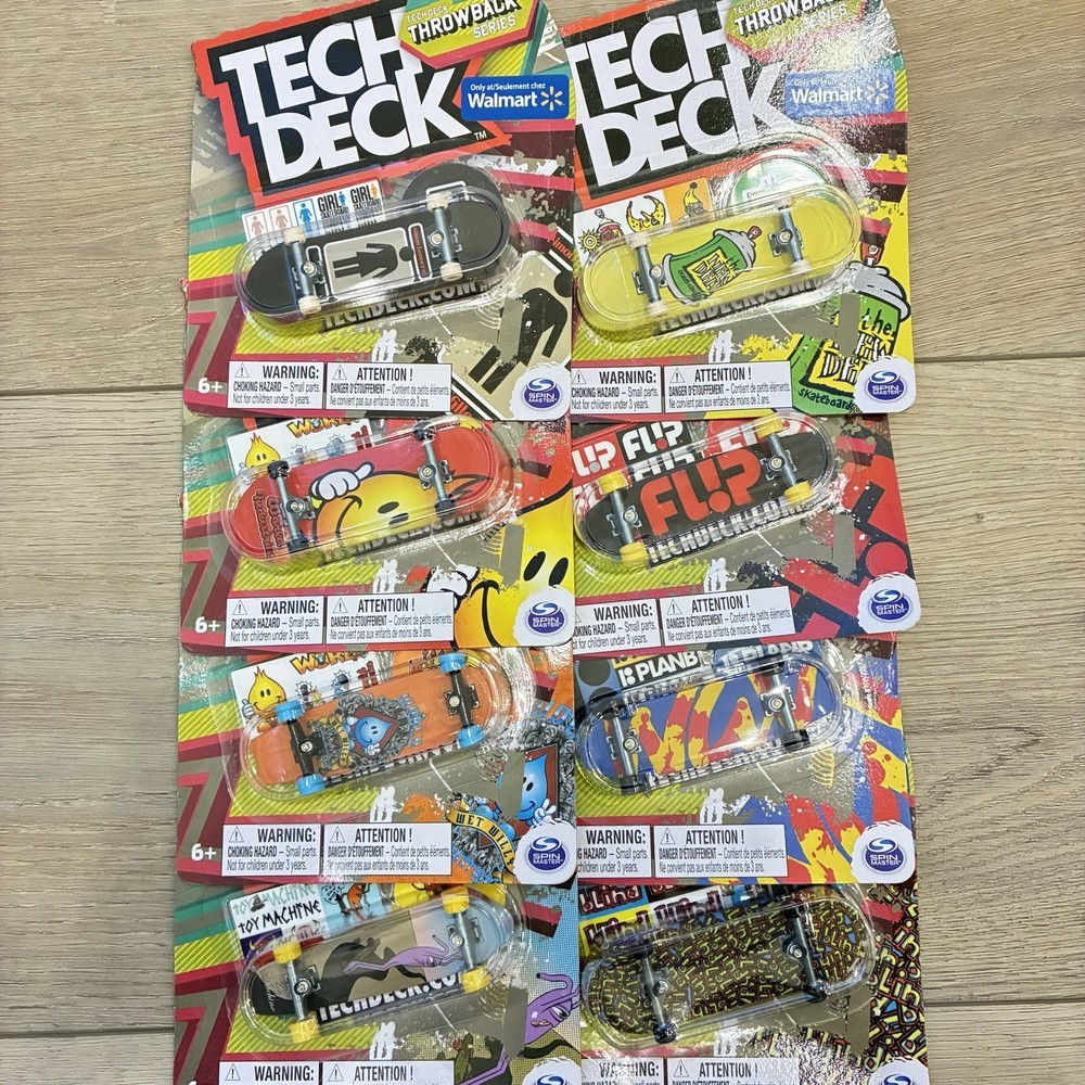 Tech Deck Skateboards: Throwback Series – Full Set of 8 (2 Rare/2 Ultra Rare) 🔥