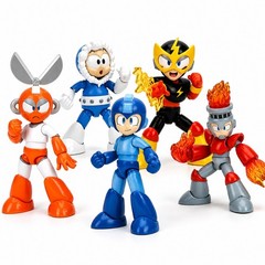 Jada Toys Mega Man Lot Mega Man Fire Man Ice Man Cut Man Elec Man 5 Figures