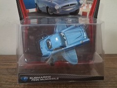 2010 Rare Disney Pixar Cars 2 Submarine Finn McMissile Deluxe W/Submarine Fins