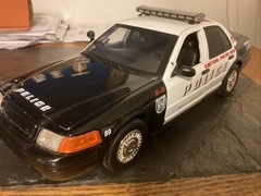 1/18 Melrose K-9 Black And White Police Car By MOTOR MAX •Discontinued• RARE