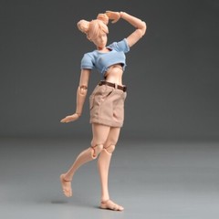 Romankey X COWL 1/12 Soldier Action Figure 6in Girl Suntan Skin Joint Body Model