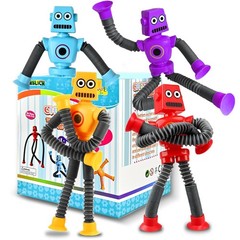Autism Sensory Toys for Kid Boys Year Old Ages 4 5 6 7 8 9 10(4PCS), Suction Rob