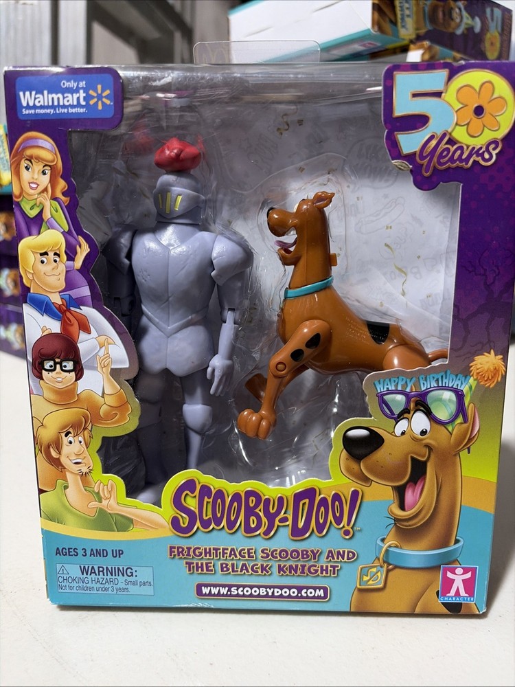 Scooby-Doo 50 Anniversary Years Action Figure Set Frightface Scooby Black Knight