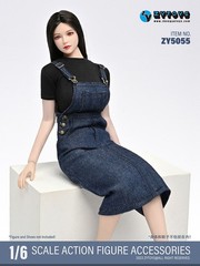 1/6 Denim Overall Dress Outfit Set 12″ Hot Toys PHICEN TBLeague Female Figure