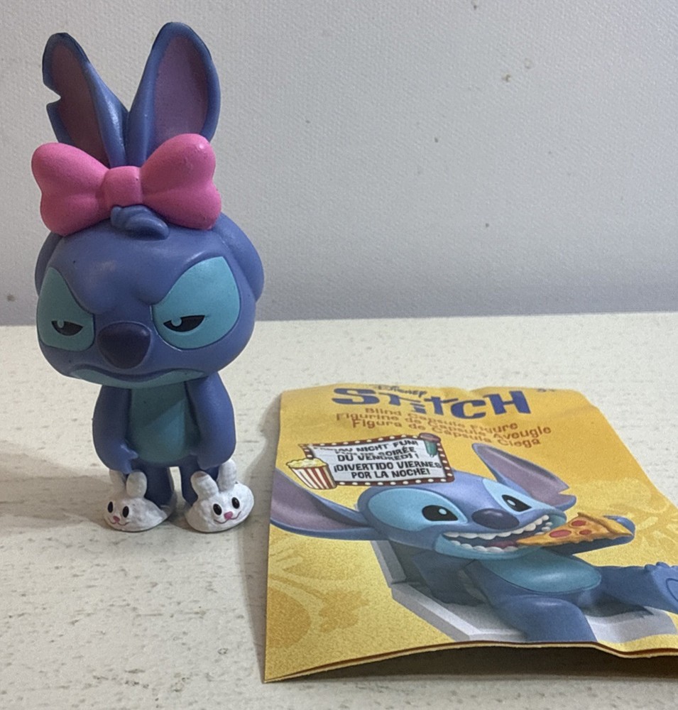 Disney Stitch Friday Night Fun STITCH IN BUNNY SLIPPERS Figure NEW *READ*