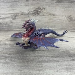 Vintage DragonHeart Medusa Dragon Purple Gold Figure Kenner 1996 2 Head