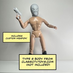 Absconder Man Custom Action Figure Head 1:9 or 1:6 Mego