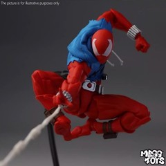 New Mess Toys Scarlet Hero Spider-Man Blue Suit 1/12 Action Figure in Stock Gift