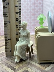 1:24 Scale Dollhouse Figure “Evening Beauty Ritual” 1950s Inspired by Marx