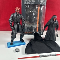 Star Wars Black Series 6” #02 Darth Maul TRI-LOGO Complete w/Custom Cape & Stand