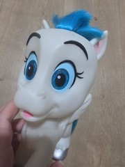 Disney Hercules Baby Pegasus Figure White Blue Hair Silver Hooves Winged Horse