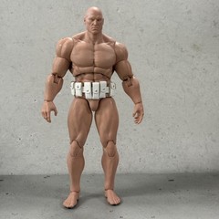SU-PNBT-WH: 1/12 white faux leather utility belt with pouches for 6″ figure