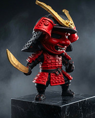 Samurai with Katana 3D Print Hand Painted 7.5in Tall