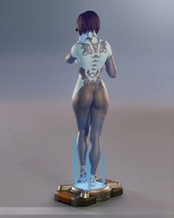 Cortana – Halo-25 cm Figure/Statue,3d printed,Painted,handmade