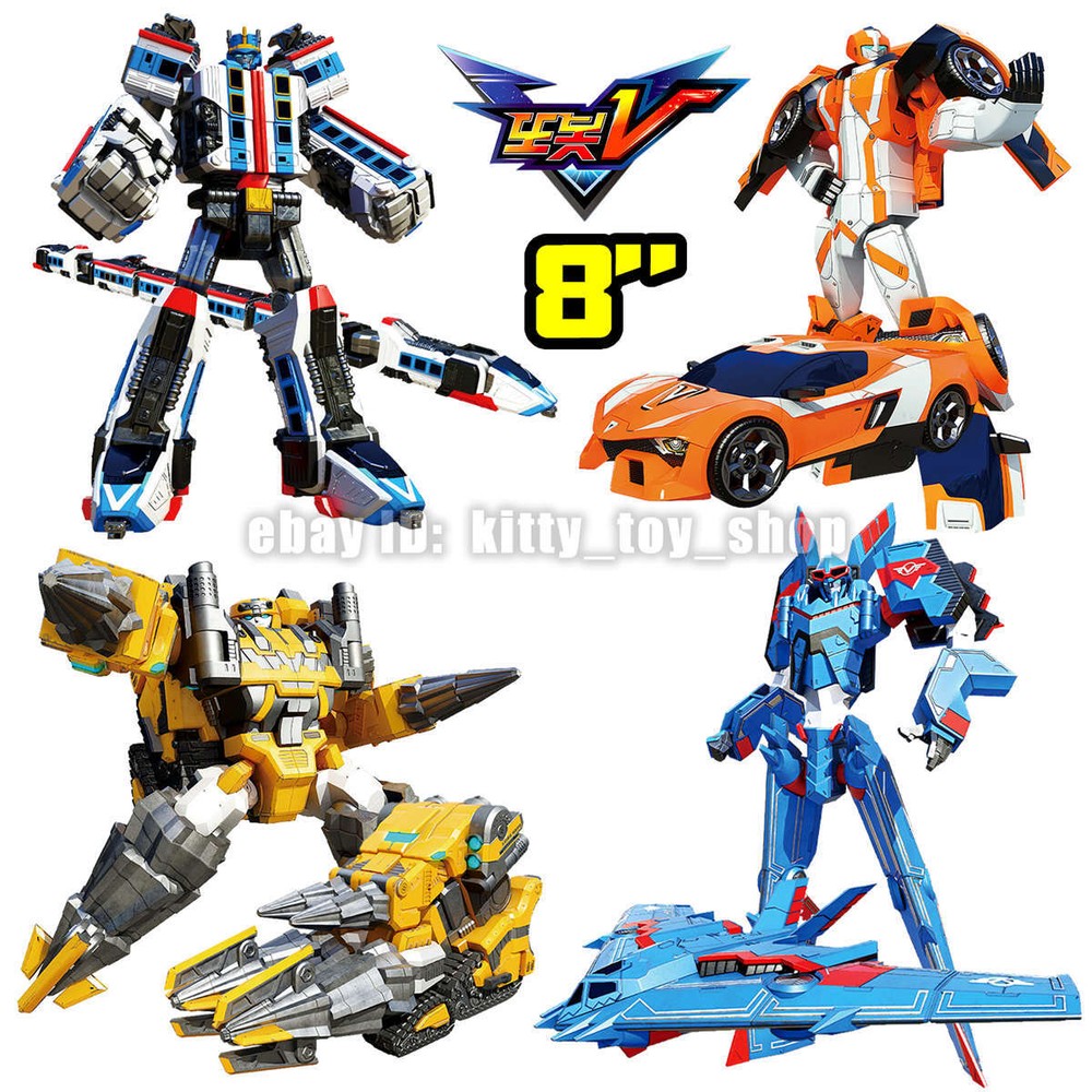 Tobot V Galaxy Detectives 8″ Figure Vehicle Transformer Robot Boy Toy Alpha Plus