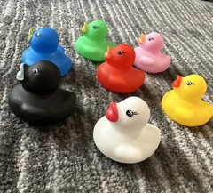 Rubber Duck Mini Lot Of 7 Decor Car Home Office Cute Ornament Cute Ducky 1.25 in
