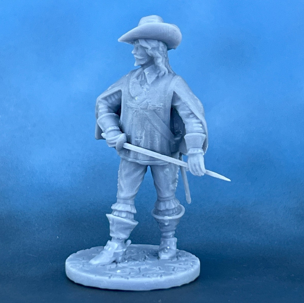 Musketeer Soldiers. Scale Miniature Resin Model for Collectors 40mm