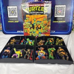 Vintage Playmates TMNT Teenage Mutant Ninja Turtles Case FULL Figures & Weapons