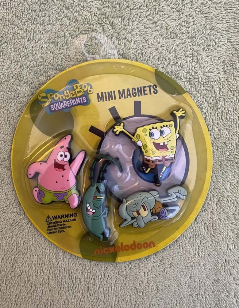 SpongeBob SquarePants Mini Magnets Set Patrick Mr. Krabs Squidward Sealed Nickel