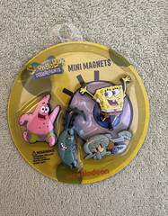 SpongeBob SquarePants Mini Magnets Set Patrick Mr. Krabs Squidward Sealed Nickel