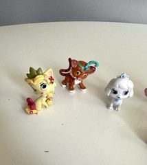 Disney Princess Palace Pets 3 Ponies and Assorted Lot Of 6 Cake Toppers