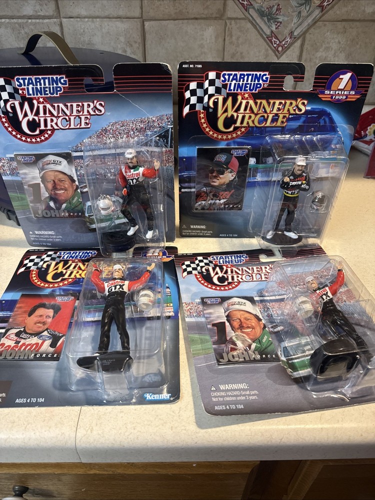 Lot Of 4 John Force Starting Lineup Winner’s Circle 1990’s Figurines