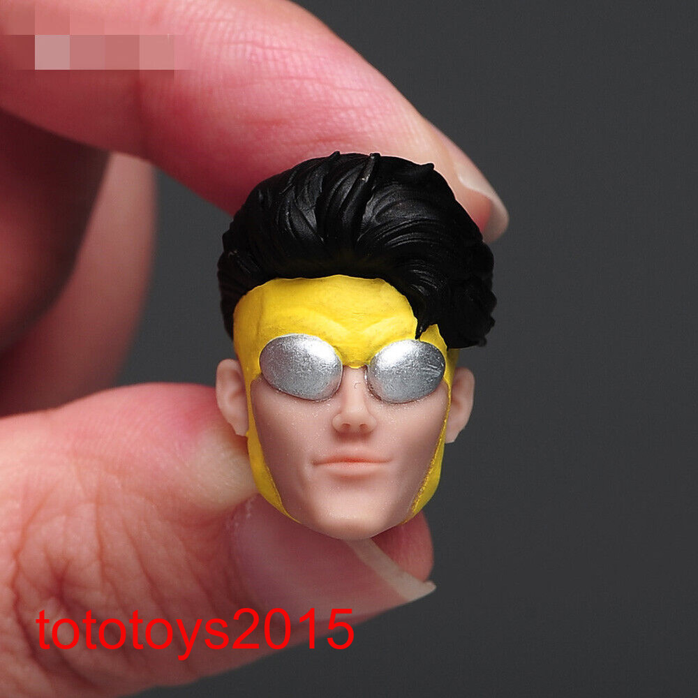 US 1:12 Invincible Cool Boy Eyes Head Sculpt Fit 6” Male Action Figure Body Toy