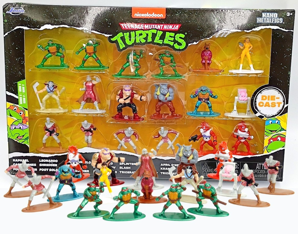 Teenage Mutant Ninja Turtles Jada Toys Nano Metalfigs Diecast Comic Book Set NEW