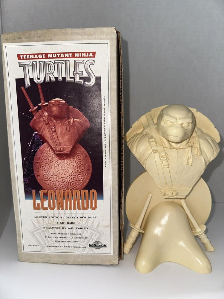 RARE LEONARDO TMNT COLLECTORS BUST OUT OF 500 A.C. FARLEY MIRAGE STUDIOS