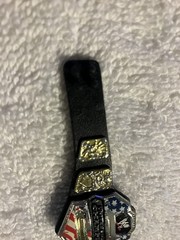 Mattel WWE United States Championship Champion Title Belt Black Strap WORN PAINT