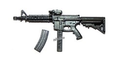 1/12 Scale Weapon – M4 ASSAULT RIFLE WITH LASER SITE & 2 AMMO CLIPS Fodder