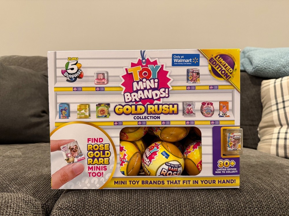 Zuru 5 Surprise Toy Mini Brands Gold Rush Sealed Box of 24 + Collector’s Case