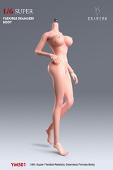 US YM501 1/6 Pale Seamless Body Big Breast Slender Waist Details Female Figure