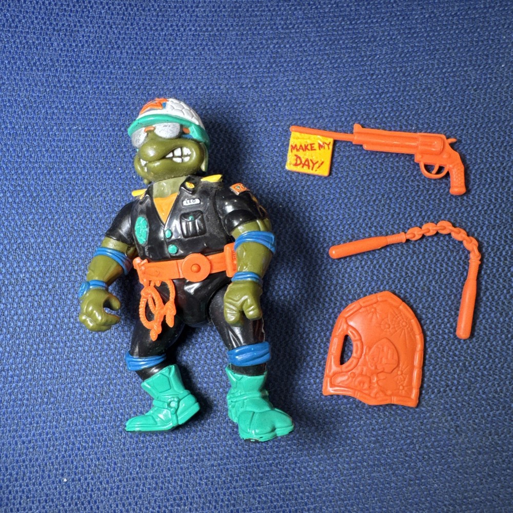 1991 Make My Day Leo, 100% Complete, Teenage Mutant Ninja Turtle, Vintage, Tmnt