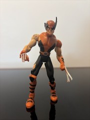 X-Men Evolution Battle Ravaged Wolverine w Sabretooth 2001 ToyBiz