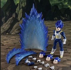 DEMONIACAL FIT Deep Blue Vegeta Dragon Ball Action Figure w/ Alt Heads Hands FX