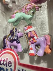 VTG My Little Pony Mini Holiday 5 Piece Ornament Set Kurt S. Adler 2004 Hasbro