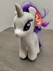 2014 Ty Beanie Babies My Little Pony Sparkle Rarity 7″ Plush With Tags