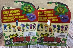 Burp Zombies Series One NIB Lot of 2 Squelchie Belchie & Professor Barfolomew