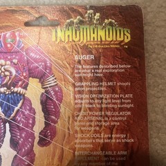 Vintage Inhumanoids Auger Figure Card Back Earth Corps