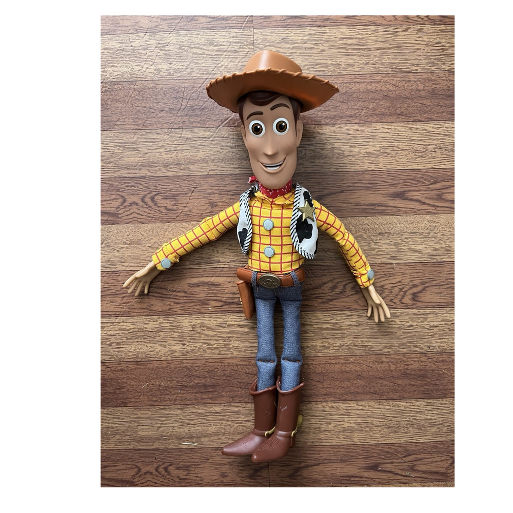 Toy Story Woody Doll Plastic Fabric Multicolor Hat Included Movie Theme